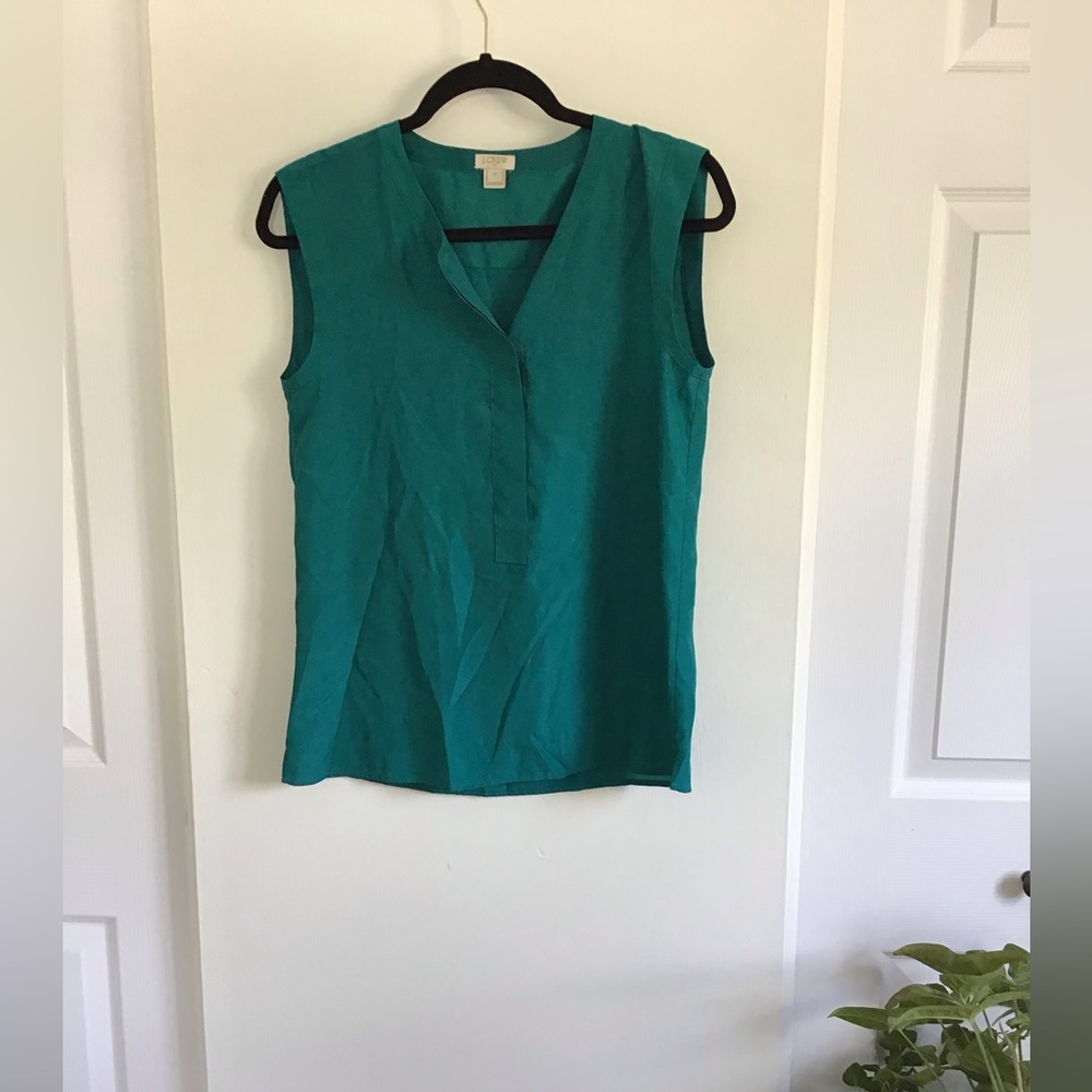 J. Crew teal blouse - tank style - US 2
